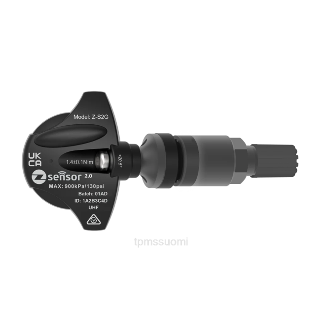 Rengaspaineanturi Paristo | TTDB932 renault oe vaihto tpms anturi - oe p/n 407009987r, 407005642r taajuus 433mhz metallinen venttiilivarsi - tummanharmaa
